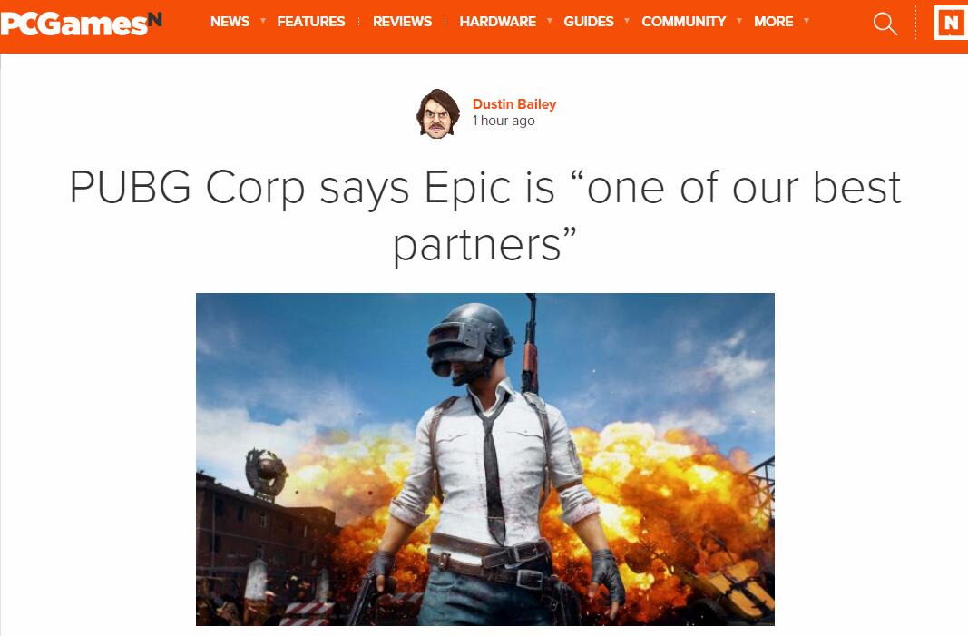 《絕地求生》公司：Epic是我們最好的合作夥伴之一
